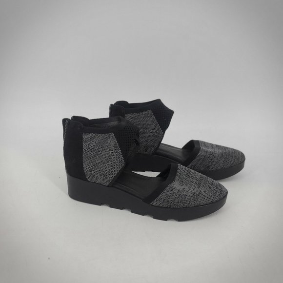 Eileen Fisher Black Graphite Ogden Flat Size 7.5 - Picture 1 of 5